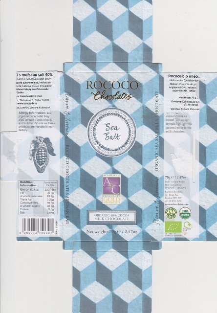 Rococo 1 sea salt 40 milk