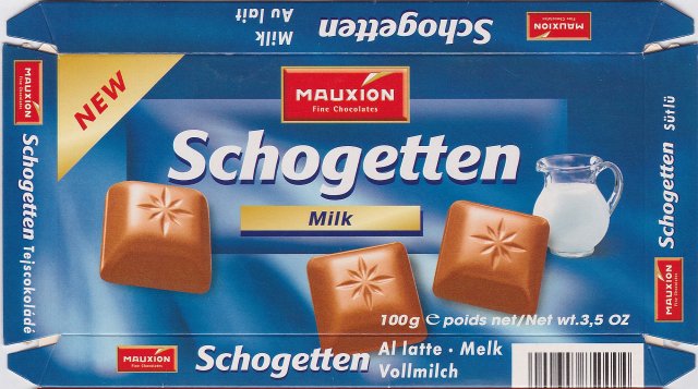 Schogetten Mauxion male 2 Milk New