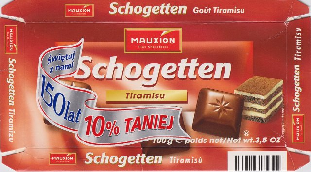 Schogetten Mauxion male 3 Tiramisu Swietuj z nami 150 lat