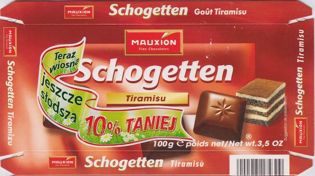 Schogetten Mauxion male 3 Tiramisu Teraz wiosna jeszcze slodsza