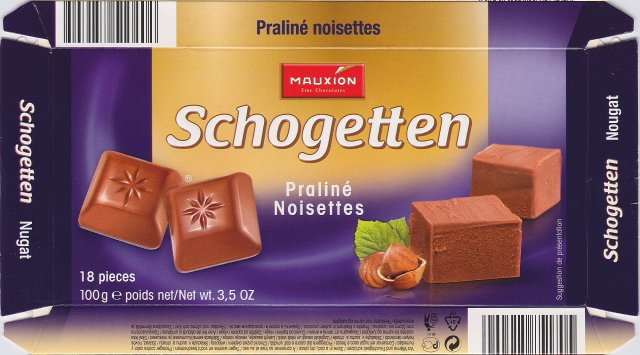 Schogetten Mauxion male 4 Praline Noisettes