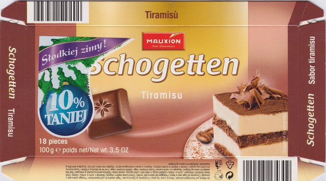 Schogetten Mauxion male 4 Tiramisu Slodkiej zimy