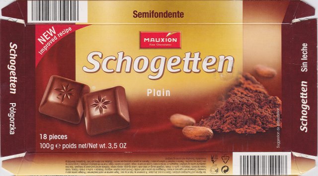 Schogetten Mauxion male 5 Plain New improved recipe