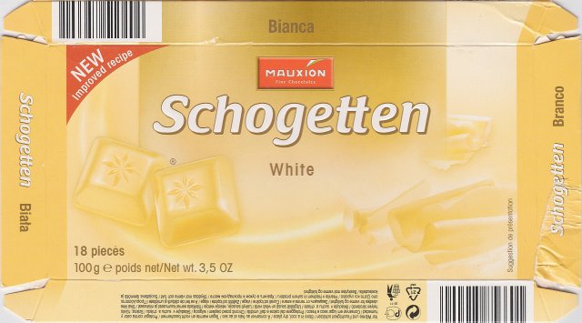 Schogetten Mauxion male 5 White New improved recipe