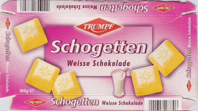 Schogetten Trumpf male 10 Weisse Schokolade
