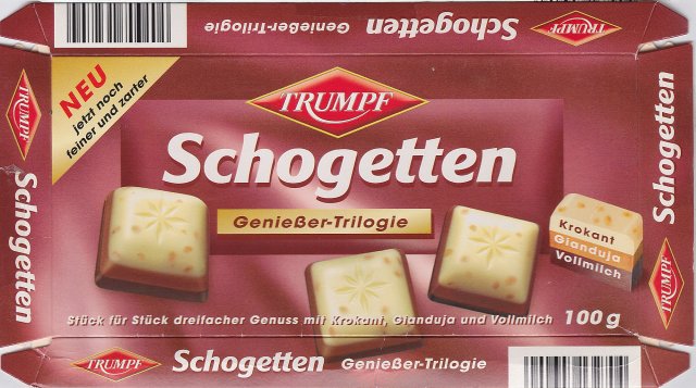 Schogetten Trumpf male 11 Genieser-Trilogie Neu jetzt noch feiner und zarter