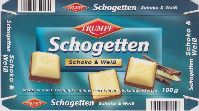 Schogetten Trumpf male 12 Schoko & Weiss