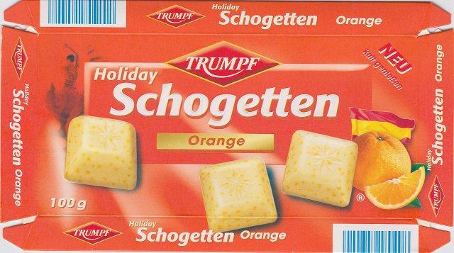 Schogetten Trumpf male 13 Orange Holiday Neu kalt geniessen