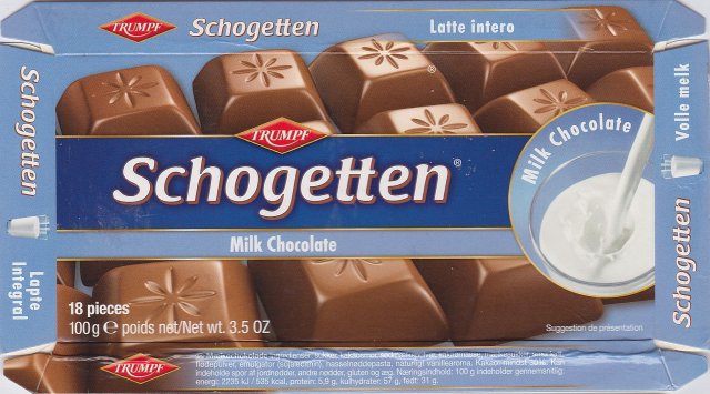 Schogetten Trumpf male 18 Milk Chocolate