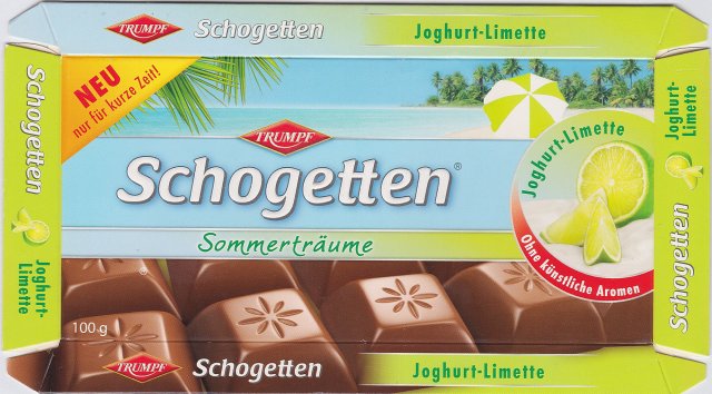 Schogetten Trumpf male 19 Joghurt-Limette Sommertraume Neu nur fur kurze Zeit