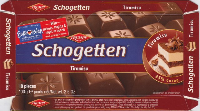 Schogetten Trumpf male 25 Tiramisu Eurovision