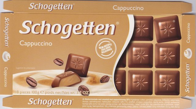 Schogetten Trumpf male 29 Cappuccino new receipe even more delicious