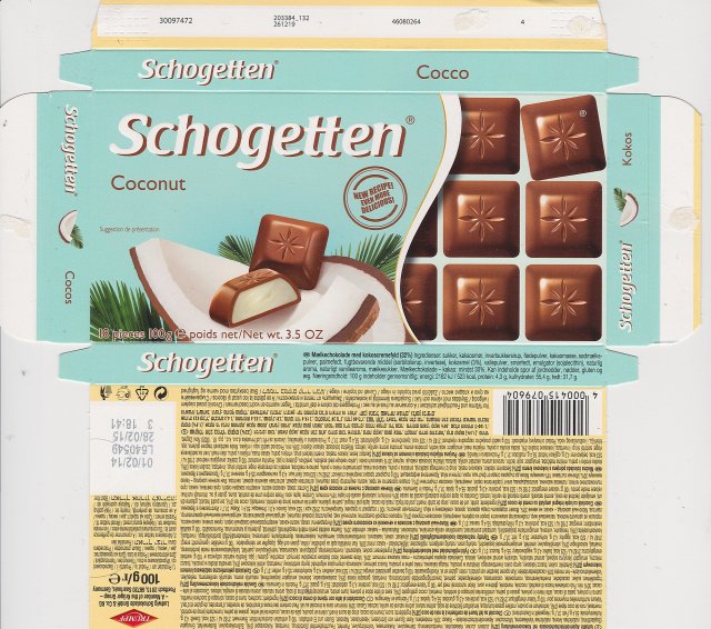 Schogetten Trumpf male 29 Coconut new recipe even more delicious suggestion de presentation