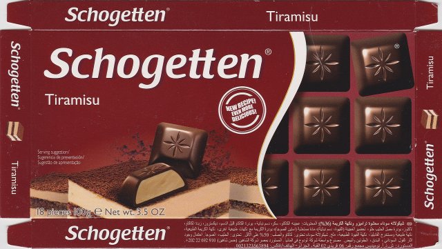 Schogetten Trumpf male 29 Tiramisu new recipe even more delicious