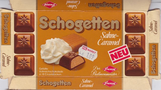 Schogetten Trumpf male 3 Sahne-Caramel Neu
