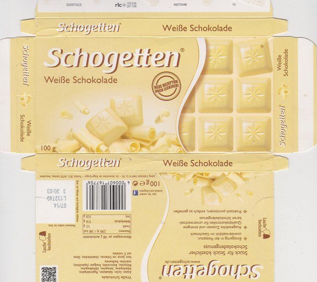 Schogetten Trumpf male 30 Weise Schokolade neue Rezeptur noch leckerer