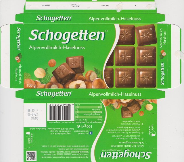 Schogetten Trumpf male 31 Alpenvollmilch Haselnuss