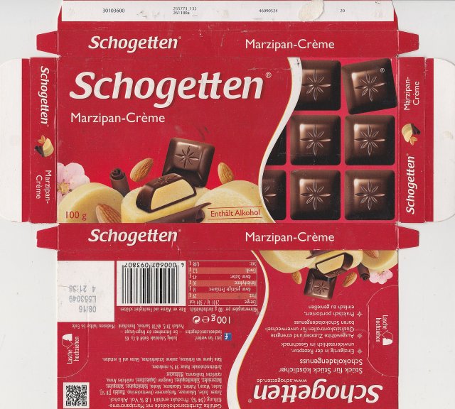 Schogetten Trumpf male 31 Marzipan-Creme