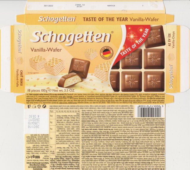 Schogetten Trumpf male 32b Vanilla-Wafer taste of the year german quality