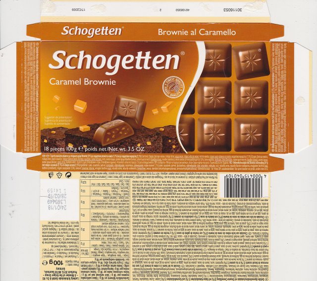 Schogetten Trumpf male 36 Caramel Brownie Finest Quality 3
