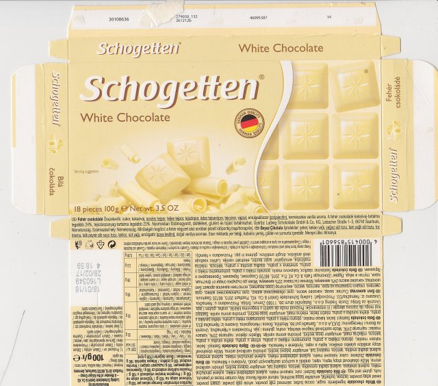 Schogetten Trumpf male 37 White Chocolate German Quality 1