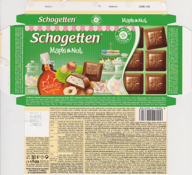 Schogetten Trumpf male 43 Maple & Nut Limited Edition