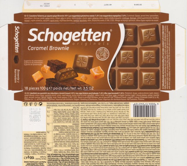 Schogetten Trumpf male 49 Caramel Brownie finest quality originals