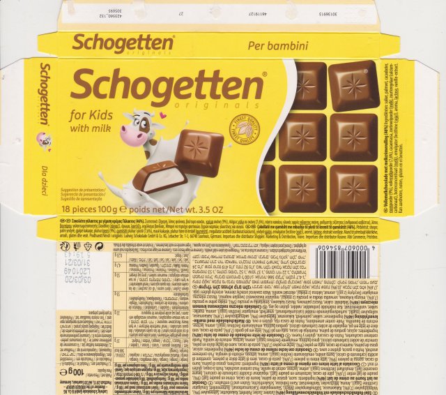 Schogetten Trumpf male 49 for Kids with milk finest quality originals