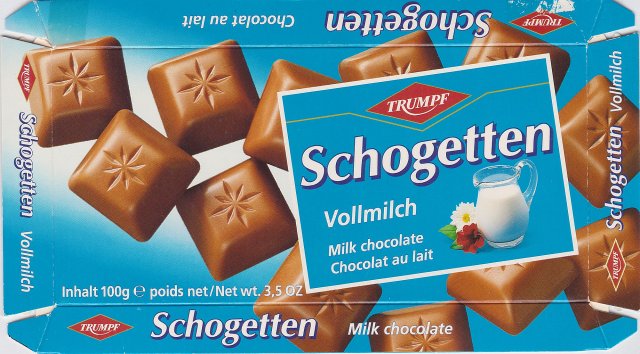 Schogetten Trumpf male 8 Vollmilch Milk chocolate Chocolat au lait