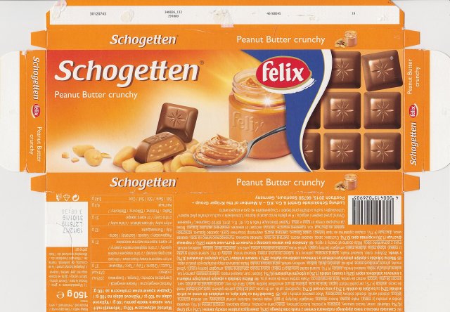 Schogetten Trumpf srednie 10 peanut butter crnuchy felix