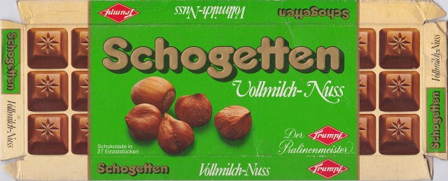 Schogetten Trumpf srednie 3 Vollmilch-Nuss