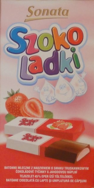 Sonata Szokoladki czekoladki z nadzieniem o smaku truskawkowym_cr