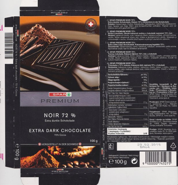 Spar Premium noir 72