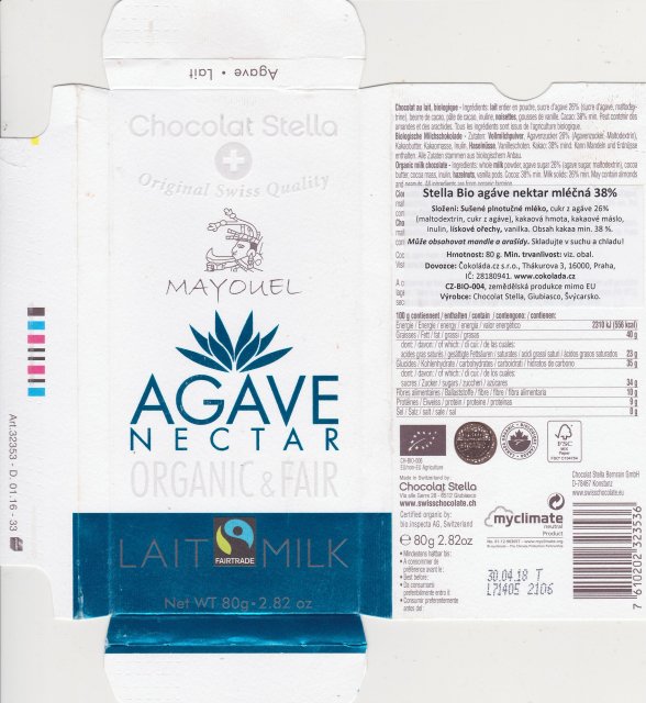 Stella 3 Agave nectar lait milk