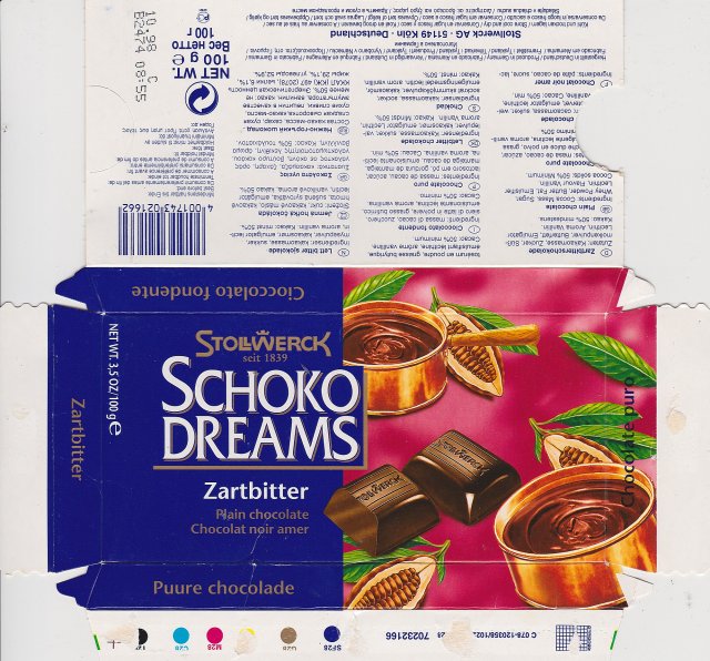 Stollwerck poziom Schoko Dreams Zartbitter
