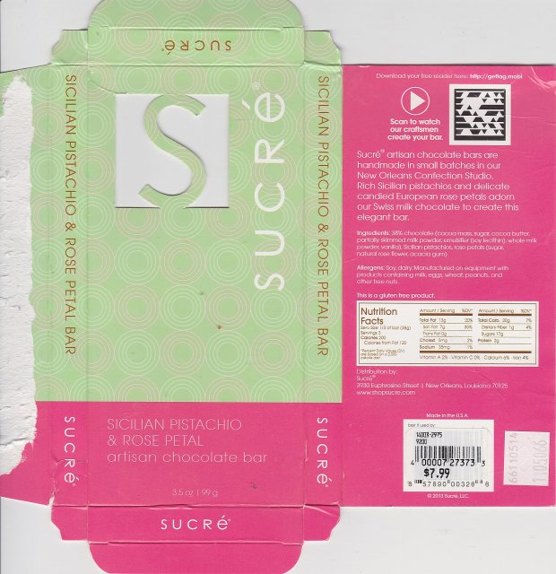 Sucre sicilian pistachio & rose petal