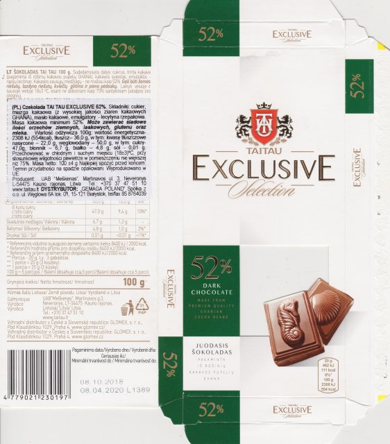 Taitau exclusive selection 52 dark
