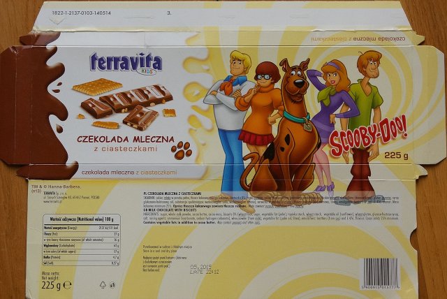 Terravita duze poziom 0 mleczna z ciasteczkami scooby-doo