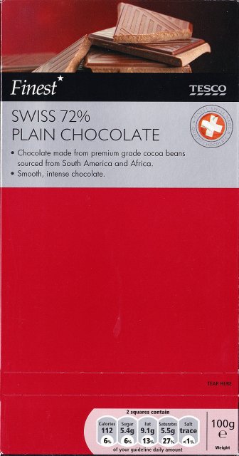 Tesco 2 Swiss plain chocolate 72 112 kcal_cr