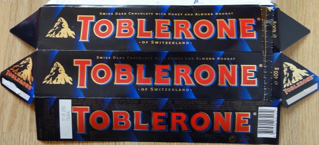 Toblerone dark chocolate with honey and almond nougat 400g