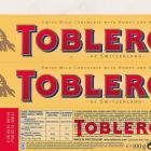Toblerone milk chocolate with honey and almond nougat 132kcal 100g
