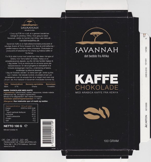Toms Savannah Kaffe