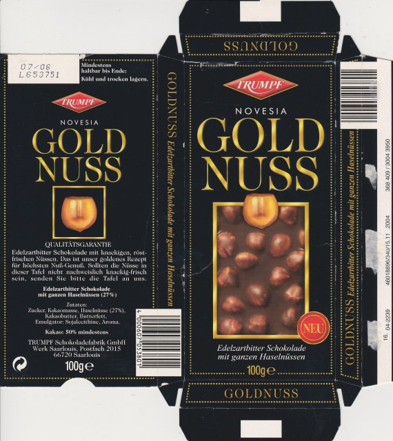 Trumpf novesia Gold Nuss edelzartbitter beu
