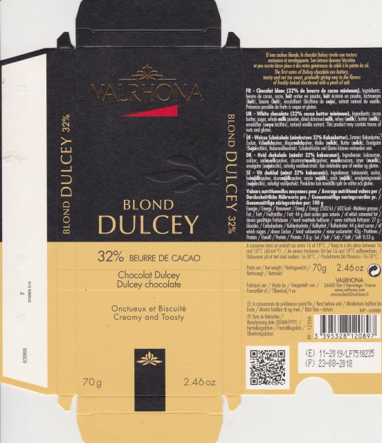Valrhona 1 blond Dulcey 32