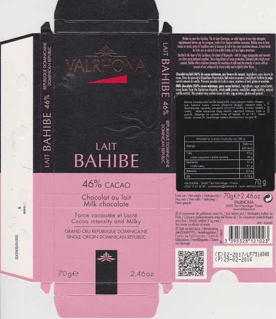 Valrhona 1 lait Bahibe 46 cacao (1)