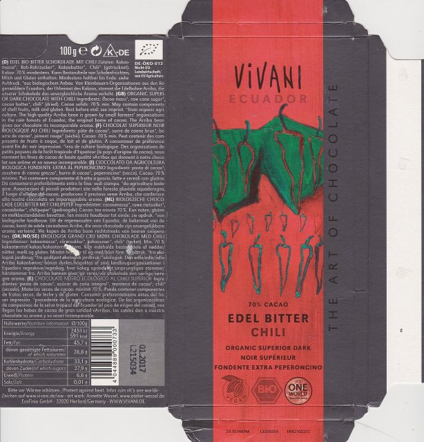 Vivani tAoC ecuador edel bitter chili