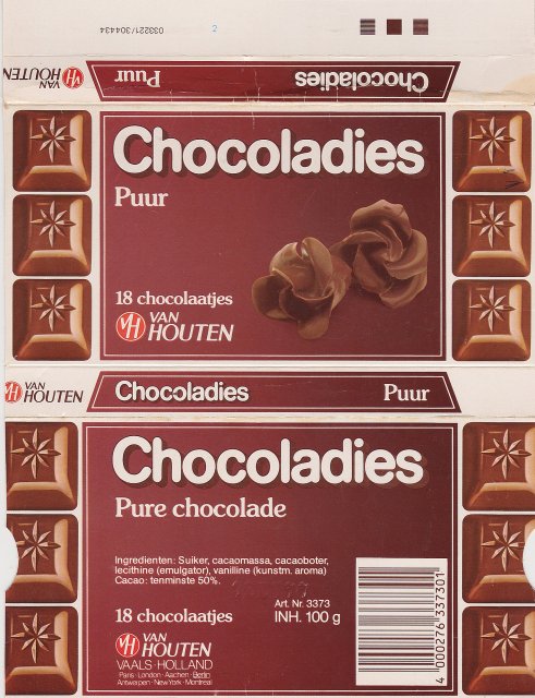 van houten chocoladies Puur _x_