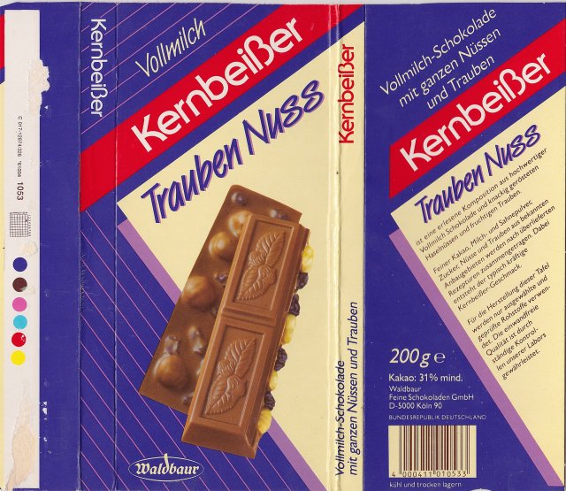 Waldbaur Kernbeisser Vollmilch Trauben Nuss _x_