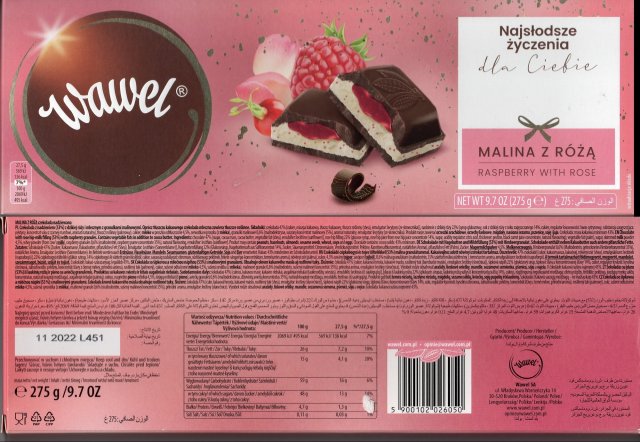 Wawel duze 14 malina z rÃ³Å¼Ä 136kcal