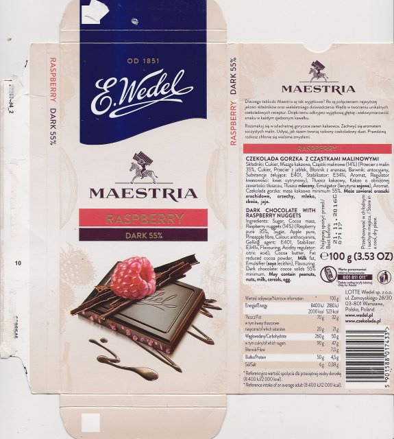 Wedel pion srednie maestria 2 Raspberry dark 55